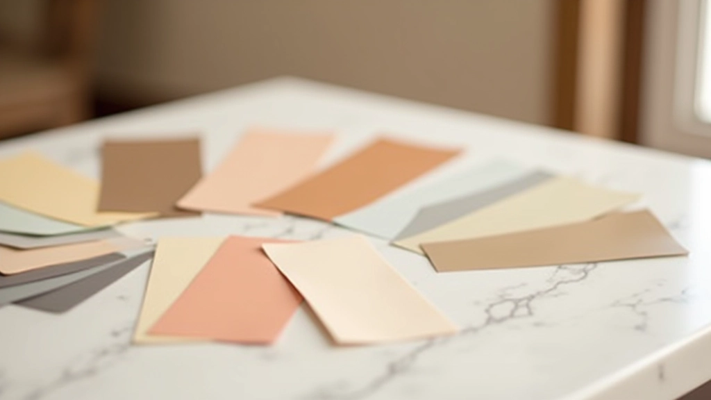 Paleta de colores para interiores de lujo mostrando tonos neutros y acentos cálidos